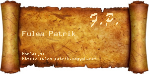 Fulea Patrik névjegykártya